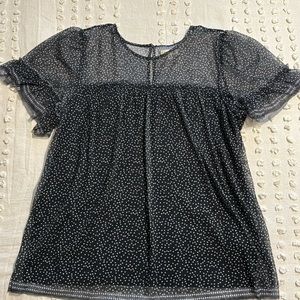 EUC Max Studio polka dot top, sz XL